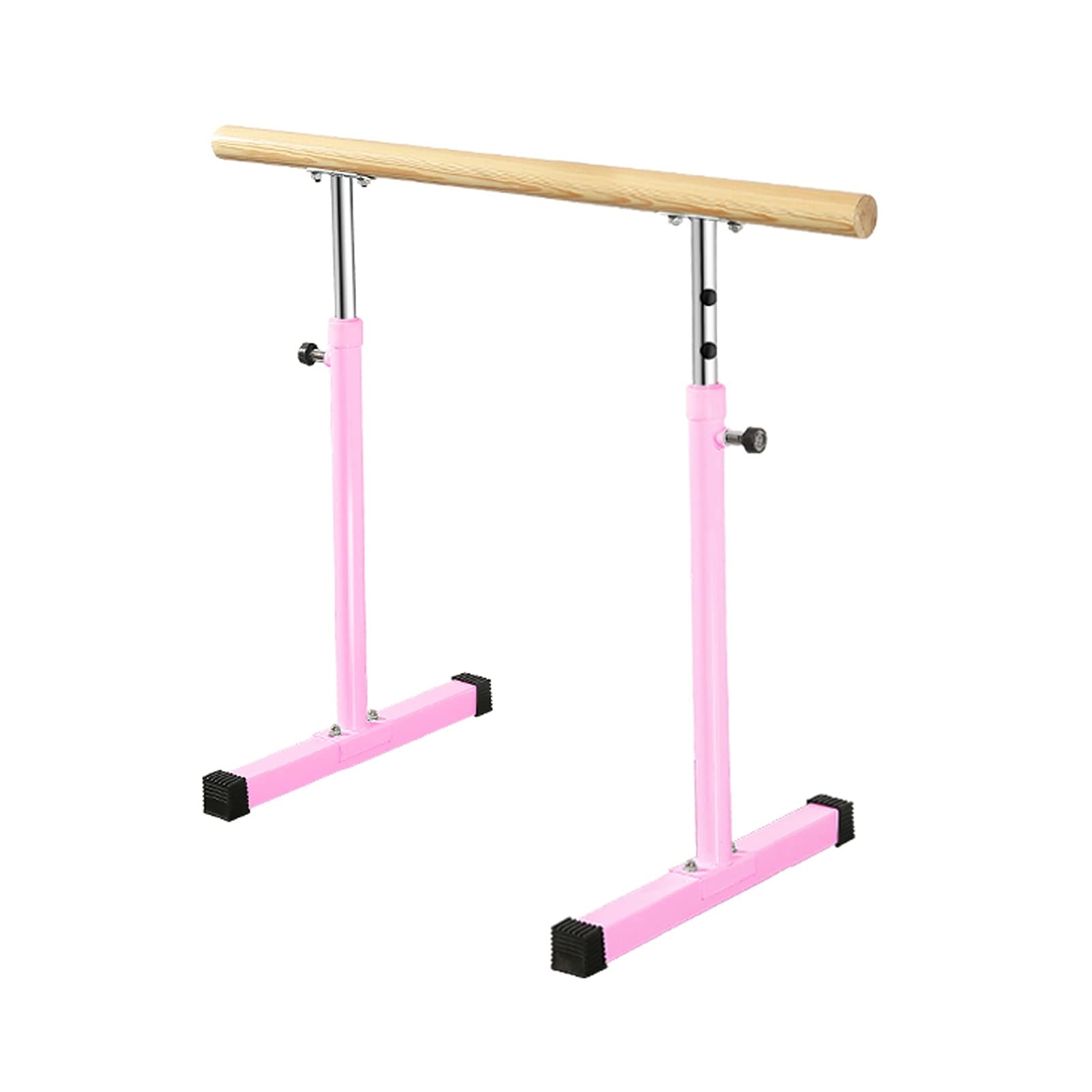 RQLSSSLMXJ Portable Ballet Barre, Height Adjustable Ballet Bar for Kids, Freestanding Wood Heavy Duty Dancing Stretching Ballet for Home