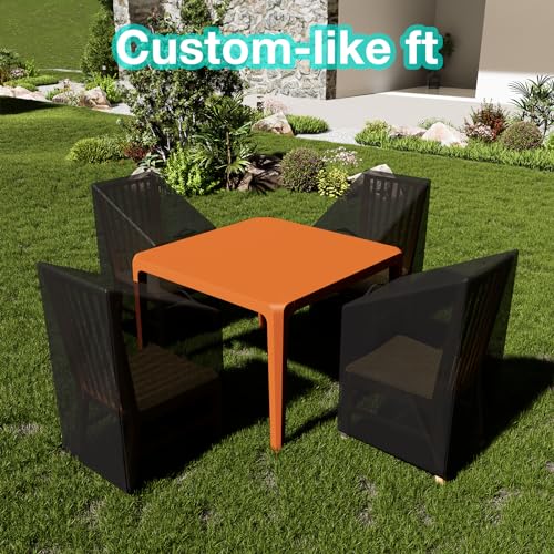 Housse de chaise de jardin empilable bâche terrasse balcon imperméable - 5