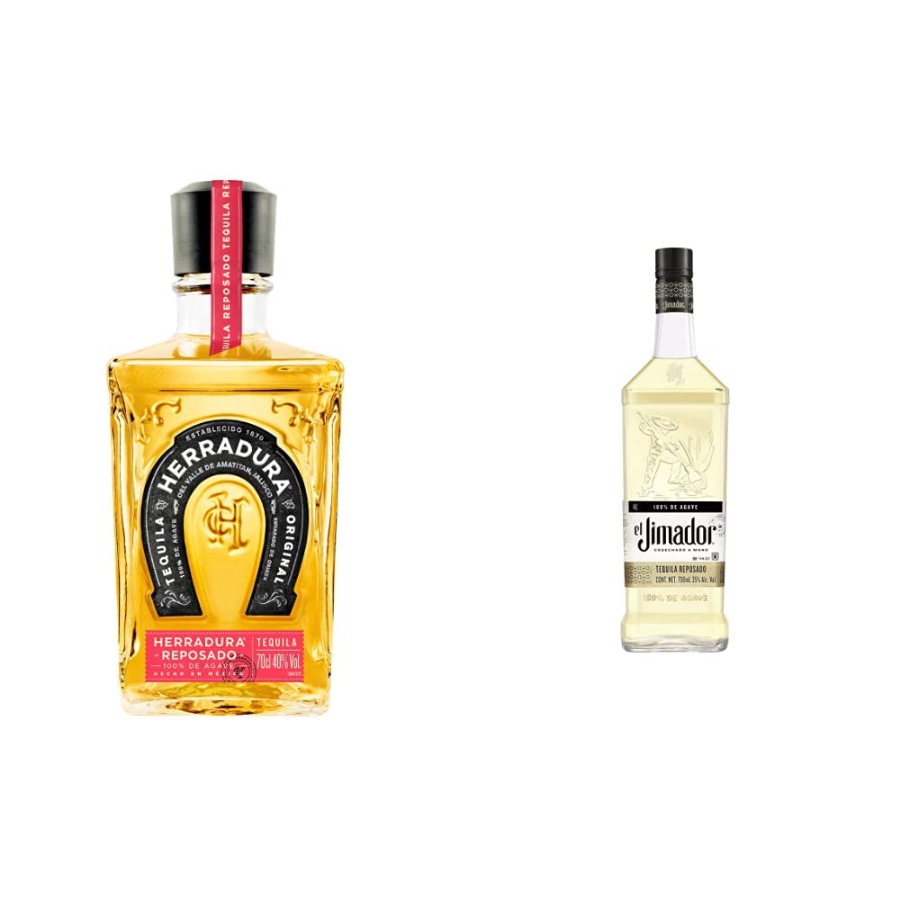 Herradura Tequila REPOSADO 100% de Agave 40% - 700 ml in Giftbox & El Jimador Tequila Reposado 38% Vol. 0,7l