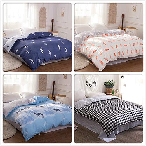 BEESCLOVER Duvet Cover Soft Cotton Bedding Bag Quilt Comforter Case