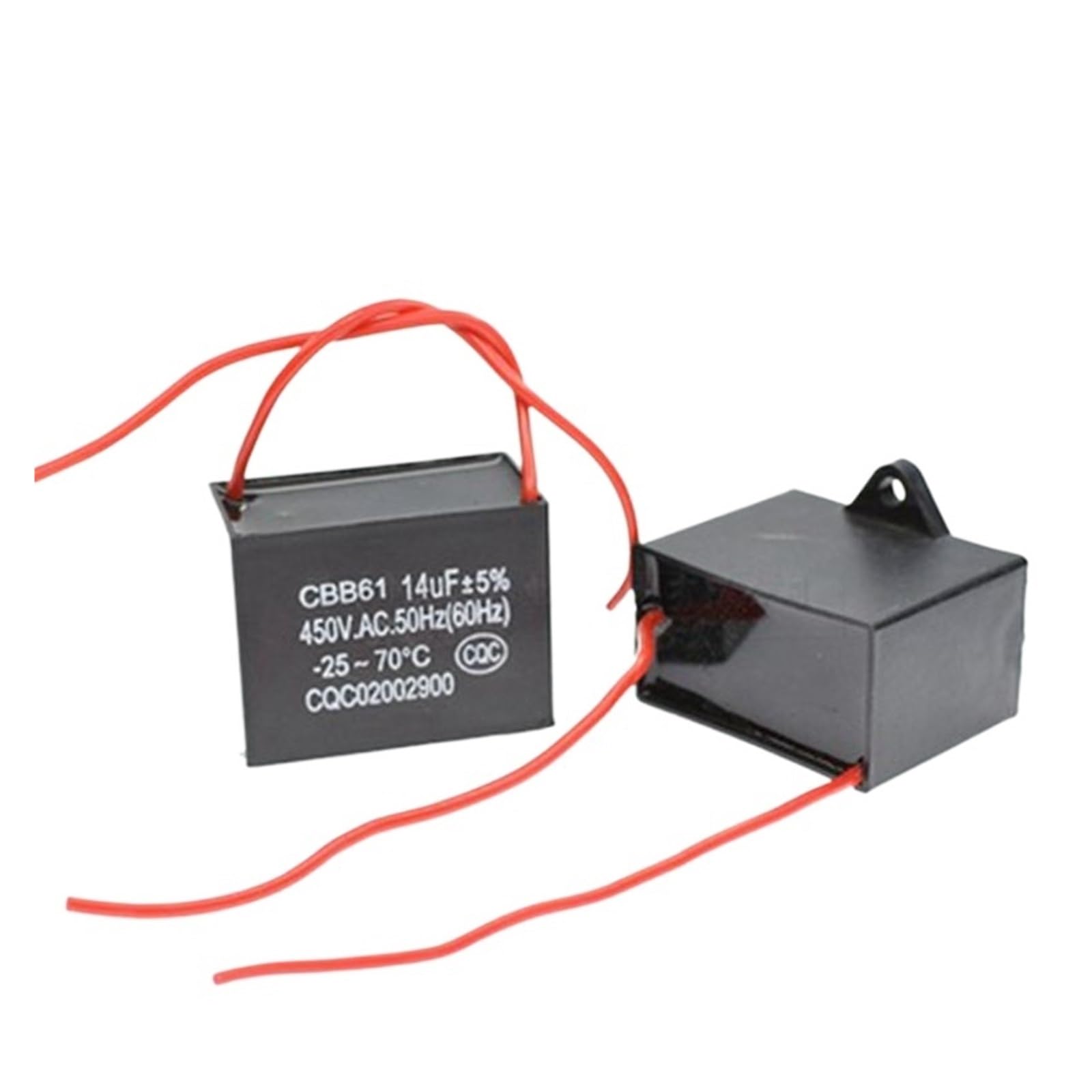 Condensateur CBB61 14uF 450V CAALO pour réparer un ventilateur bloqué