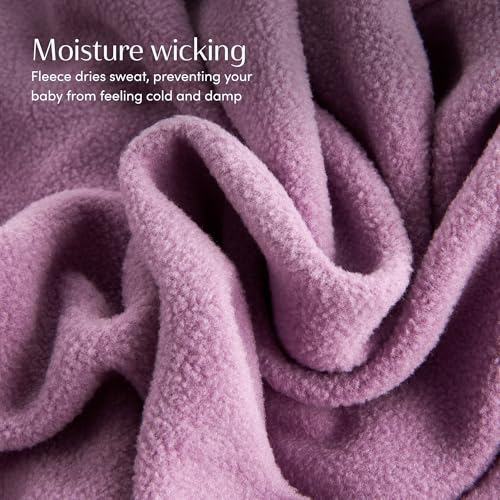 Image of SleepingBaby Zipadee-Zip Fleece Transition Swaddle - Arms-Out Wearable Blanket for Baby Sleep, Soft Breathable Fleece 0.8 TOG - Lavender, Large (12-24 Month)
