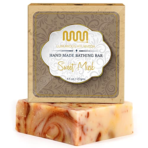 Mastermedi All Natural Soap Bar Sweet Musk, Softer & Smoother Skin, Handmade Organic Soap Scented With Premium Essential Oils & Natural Flavors, More Moisturizing Than Ordinary Bar Soap, Women & Men's Bar Soap, Pack Of 1 #TOP16