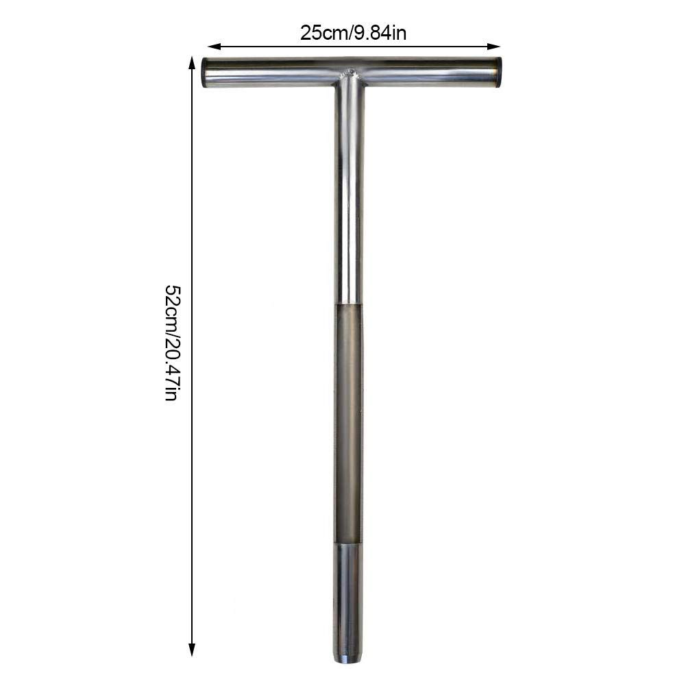 Bodenproben-Sonde aus Edelstahl, röhrenförmig, T-förmiger Griff Earth Turf Lawn Maintenance Tool für Golfplätze, Golfzubehör, Garten, Bauernhof, Rasen, drinnen und draußen