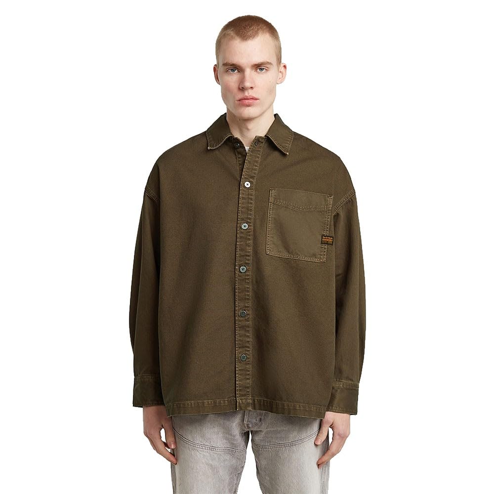 G-STAR 8721136008785 Boxy Fit Shirt, Brown (wren gd D23007-D491-H159), XL