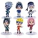 Naruto Cake Topper, FANDE 6 Stück Naruto-Figuren Modell Kuchen Dekoration Lieferungen Cake Topper für Geburtstag Party Kinder