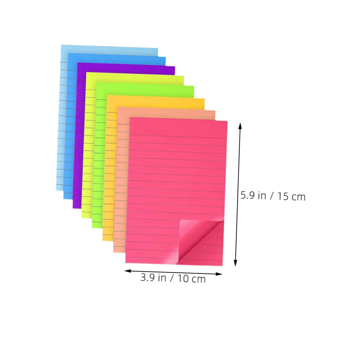 Lurrose 4 Ensembles Notes Autocollantes Horizontales Notes Claires Blocs-notes Mémo Pastilles Adhésives Multi-usages Des Cahiers Papeterie Pastel Onglets Collants Stylo Papier 8 Pièces X 4