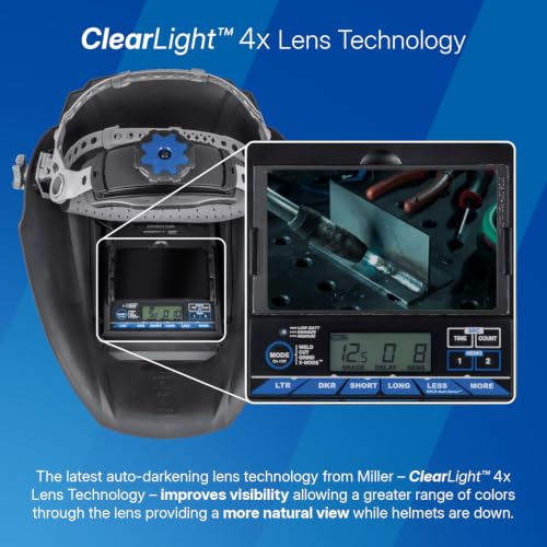 Image of Miller Digital Elite Welding Helmet, ClearLight 4X Lens, Black (QR)