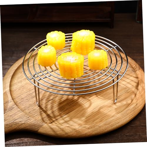 Cabilock Round Stainless Steel Cooling Rack Versatile Steamer Rack for Air Fryer Stockpot High Leg Design for Baking Cooking Cooling Wire Structure for Improved Air Circulation - Image 4