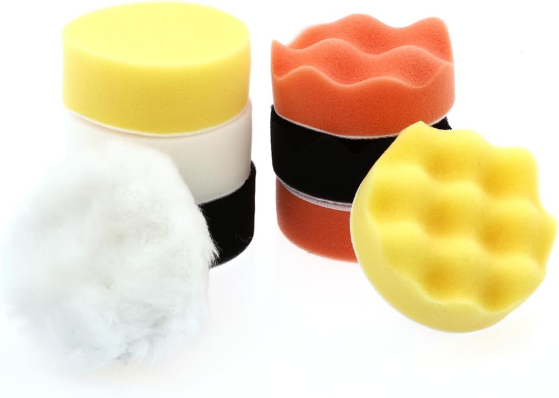 Kit De 23 Piezas Para Pulir Coche - Esponjas De 3 Pulgadas, Almohadillas De Lana, Adaptadores Para Taladro
