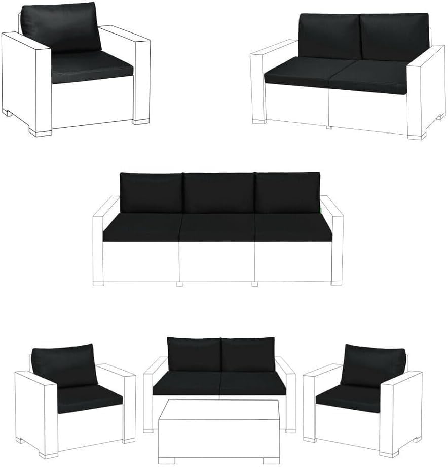 Replacement Cushion Pads for Rattan Furniture Armchair Chair Keter