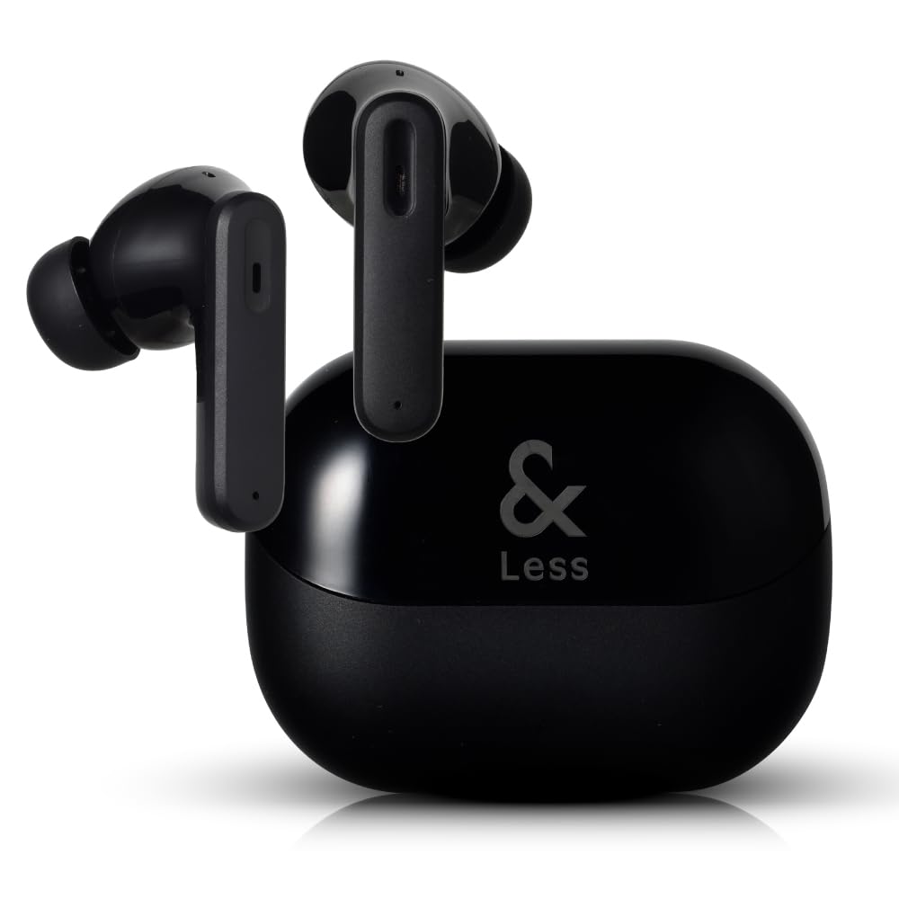 Amazon.co.jp: &Less 日本製 ワイヤレスイヤホン ブラック Bluetooth5