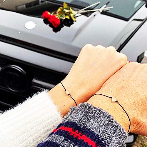Image of Gmai Mother Daughter Bracelets Mommy and Me Heart Butterfly Matching Wish Bracelets Set Mothers Day Birthday Christmas Gift for Mom Daughter