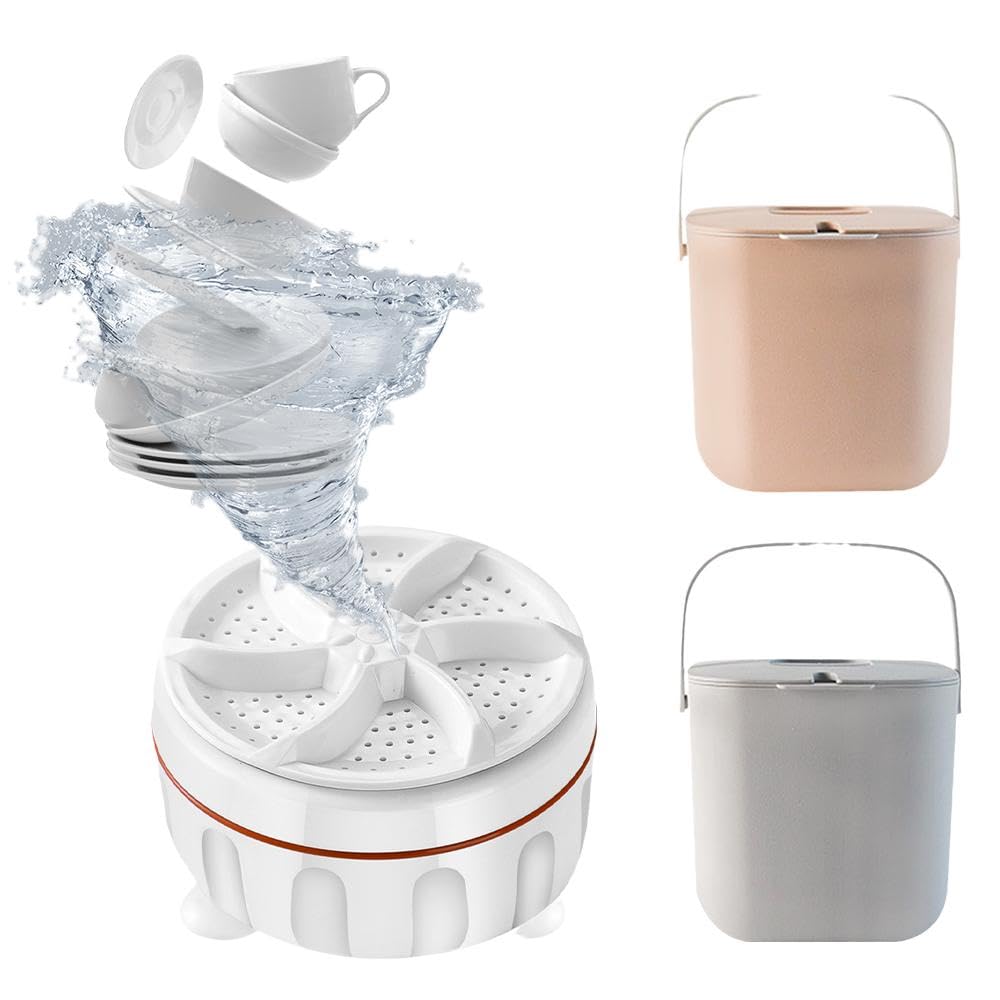 Mini lavaplatos ultrasónicos, lavavajillas portátil de encimera, lavavajillas portátil con tanque de agua, para el hogar, negocios, viajes, caravana, apartamento