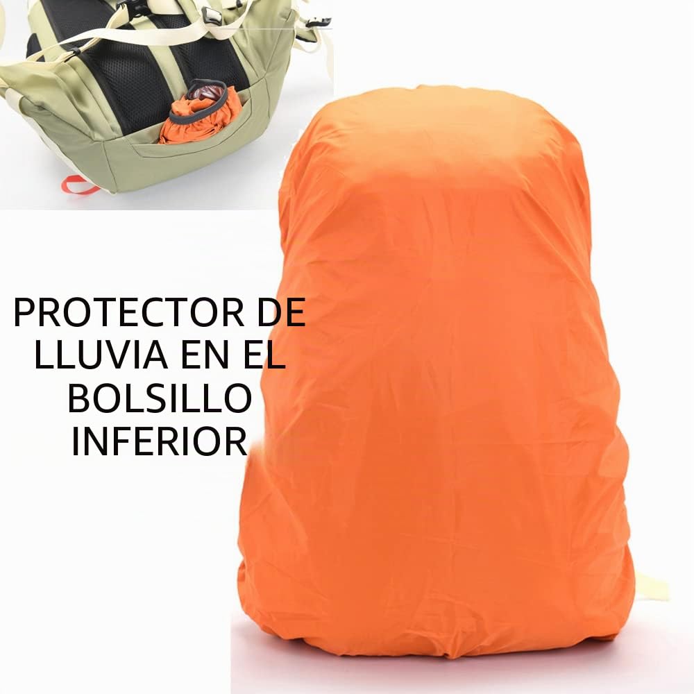 Bseash Mochila de Senderismo Impermeable 40L con Cubierta de Lluvia para Viaje Camping Escalada Esquí Ciclismo