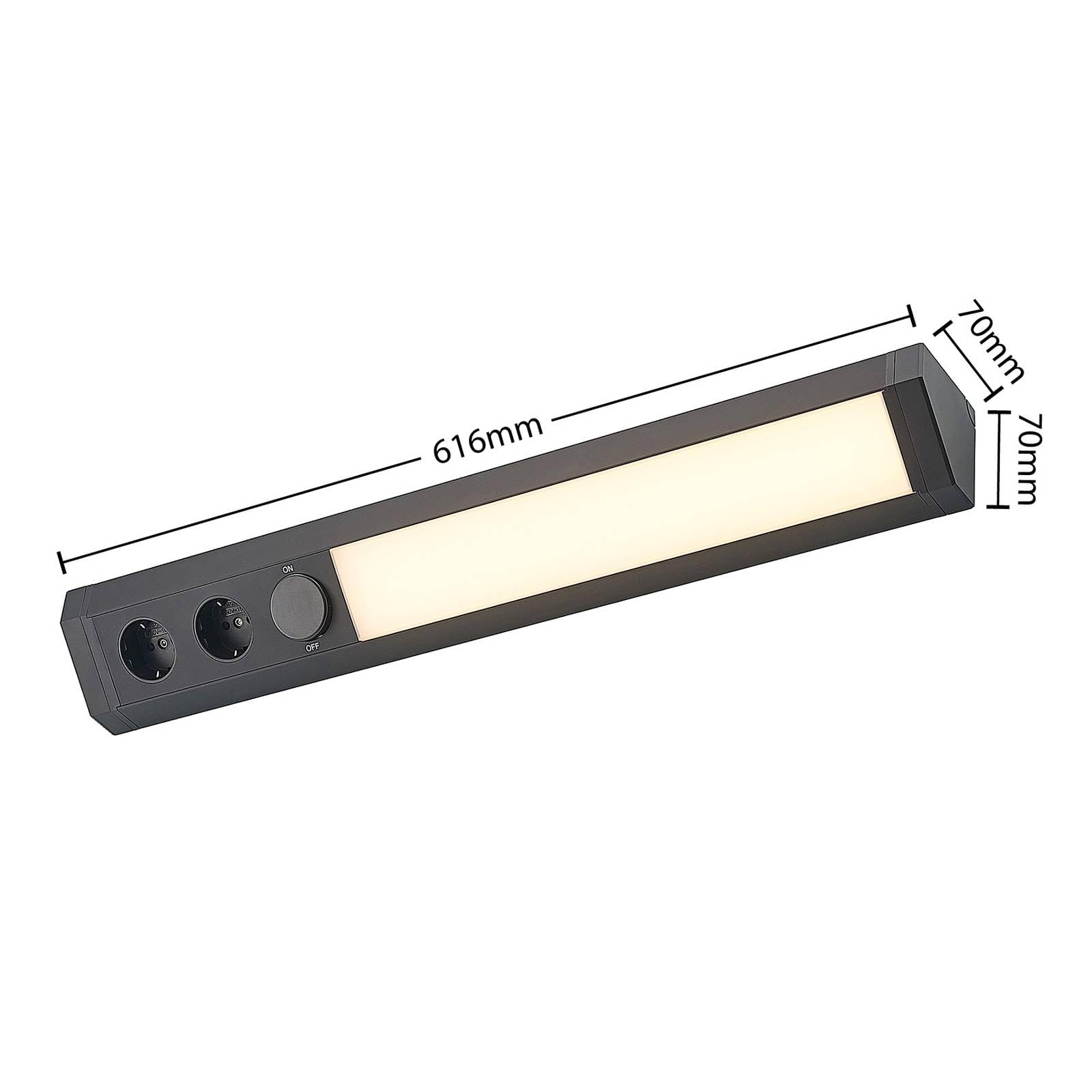 Arcchio LED Unterschrankleuchten Ovano (Modern) in Schwarz aus Aluminium (1 flammig,) - Unterbauleuchten Wohnzimmerleuchte