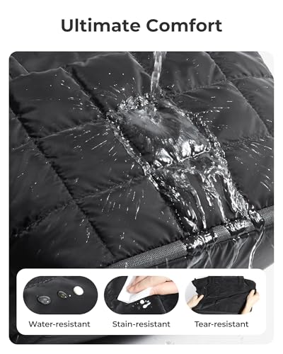 Image of BAGSMART Expandable Tote Bag for Women, Puffer Work Tote Handbag, Quilted Carry On Bag for Travel Gym