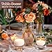 UPBUD 6 Inch Glass Cylinder Vases for Centerpieces | 12Pcs Clear Small Flower Vase for Wedding Decorations, Floating Candle Vases in Bulk, Hurricane Candle Holders for Table, Home Décor