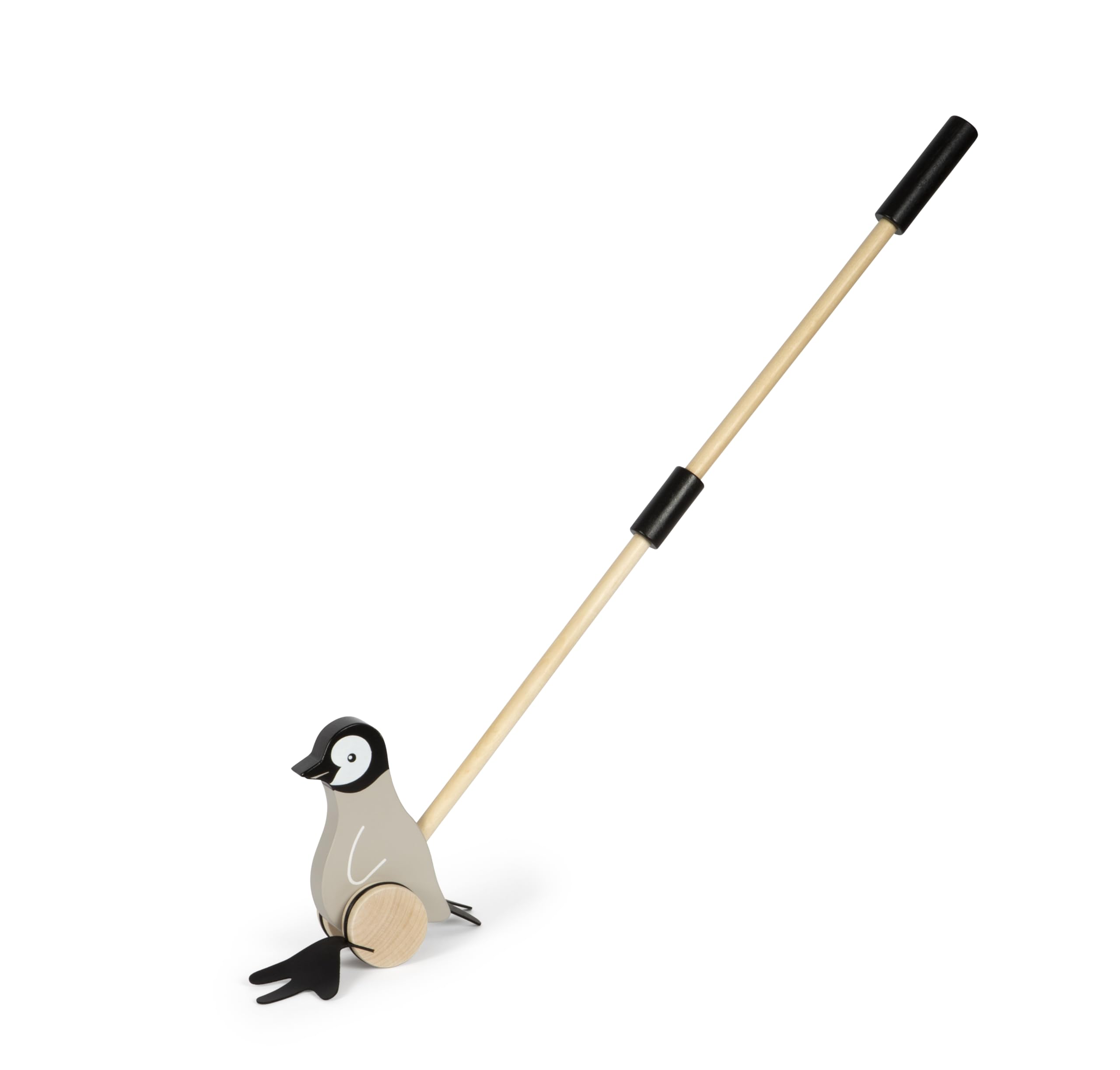 small foot Pingüino para Empujar, Madera, Ayuda Aprender a Andar, niños a Partir de 18 Meses, 12494, Colores