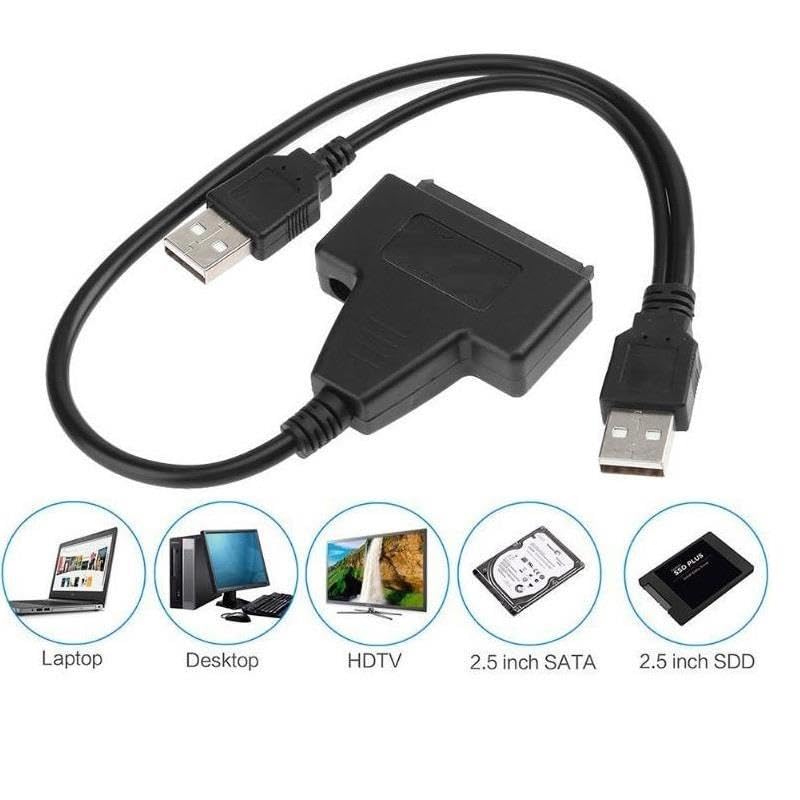 USB 2.0 2.5 3.5 İnç Sata SSD Hdd Hard Disk Dc Güç Çevirici Dönüştürücü Adaptör Kablosu ve Uyumlu Adaptör