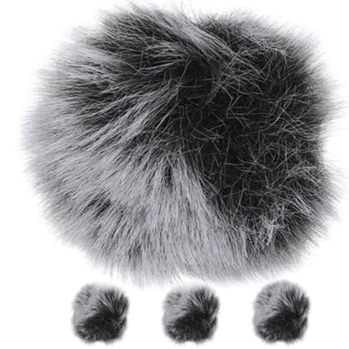 Milisten 4pièces Lot De Housses Antiparasite Pour Microphone Cravate Bonnettes Anti-vent Grises Et Noires Protection Windscreen Pour Enregistrement Et Scène