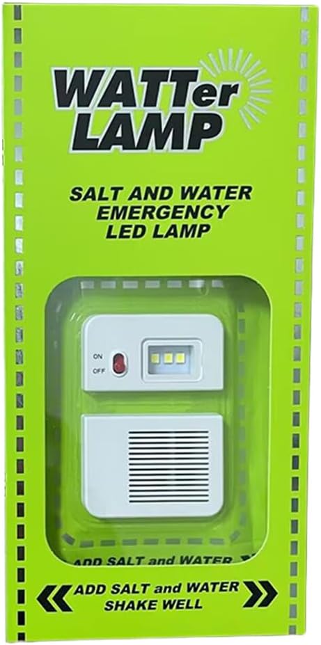 UKETO Outdoor Camping Lamp,LED Salt Water Emergency Lamp Waterproof Portable Camping Emergency Lamp Reusable Travel Supplies for Night Fishing Equipment
