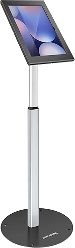 Miniatura 9 de AboveTEK Soporte de piso antirrobo para iPad, soporte de tableta de quiosco de seguridad robusto, soporte seguro ajustable en altura con mecanismo