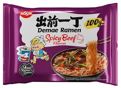 Nissin Demae Ramen – Spicy Beef, 10er Pack, Instant-Nudeln japanischer Art, mit Rindfleisch-Geschmack & asiatischen Gewürzen, schnell & einfach zubereitet, asiatisches Essen (10 x 100 g) – Bild 4