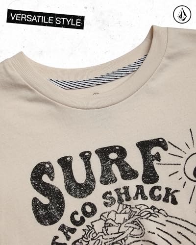 Image of Volcom Girls Shirts - Casual Crewneck Short Sleeve Graphic Tee Trendy Tops - Breathable Girls Summer Clothes