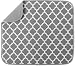 S&T Microfiber Dish Drying Mat, 16" x 18", White Trellis