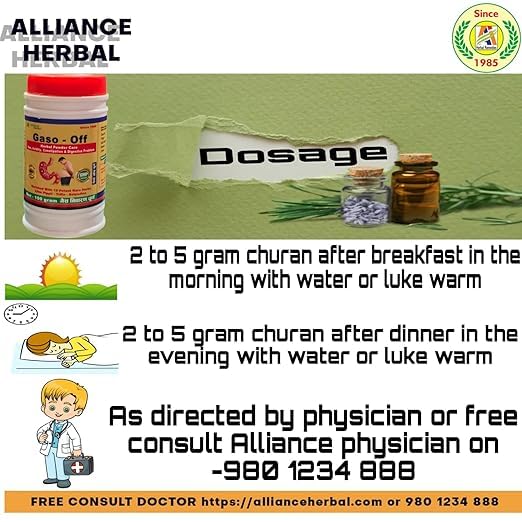 Image of GASO - OFF CHURAN l Herbal Gas & Acidity CARE CHURAN (Powder) 100 gm l Eases constipation & Bowel movement, Abdominal gas,hyperacidity l 10 Herbs Natural Digestive Fakki (Pack Of 2)
