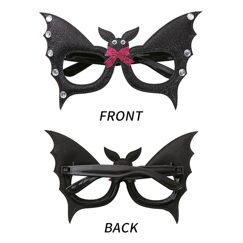 EULAPGOE 4PCS Halloween Paper Eyeglasses Novelty Fun Halloween Funny Glasses Paper Party Decorative Glasses Pumpkin Spooky Spider Bat Cosplay Halloween Party Decorations Favor Supplies for Kids Adults - Image 3