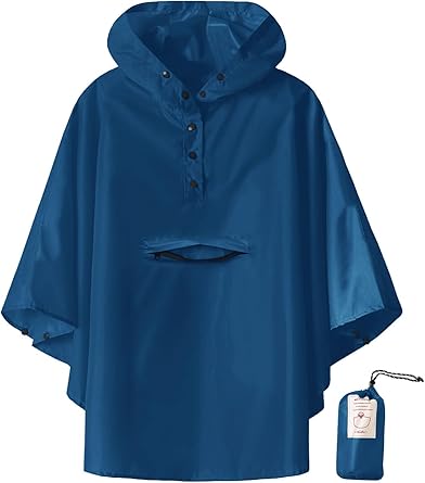 SaphiRose Lightweight Kids Rain Poncho Jacket Waterproof Outwear Rain Coat