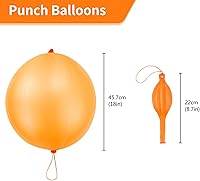 Vista 2 de rubfac 25 globos de perforación, recuerdos de fiesta para niños, globo hinchable de neón grueso y resistente para rellenos de huevos de Pascua