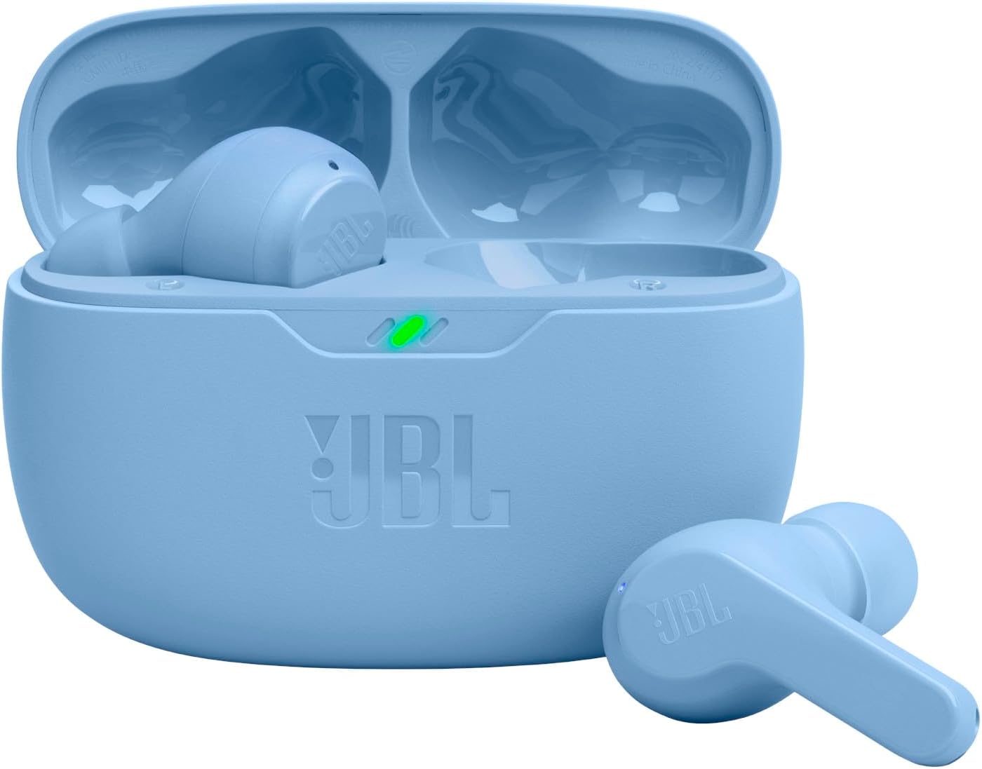 JBLVibe Beam - True Wireless JBL Deep Bass Sound Earbuds, Bluetooth 5.2, Water & Dust Resistant, Hands-free call with VoiceAware, Up to 32 hours of battery life (Blue)