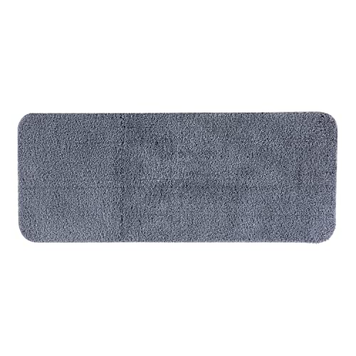 Image of Obsessions Ultra-Absorbent Quick-Dry Bath Runner | 1400 GSM Polyester | Soft, Non-Slip & Fast-Drying Bathroom Rug for Safety & Comfort | 60 x 150 cm | Dark Grey