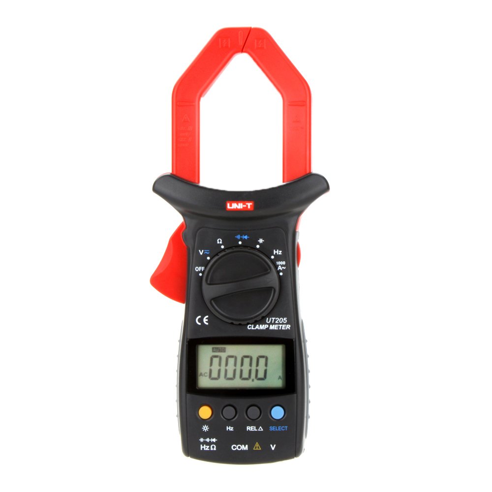 Uni-Trend UT205 Auto Ranging AC 1,000 Amp Clamp Meter, Back Light,Freq. Capacitance and Relative Measurement,Sinometer OEM