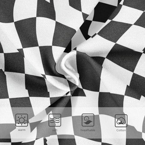 Wusikd Black White Checkered Girls' Underwear Cotton Girls Briefs Soft Toddler Underwear 2T3