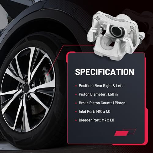 Image of BDFHYK 19-B7048 19-B7049 Rear Disc Brake Caliper Assembly Compatible with Toyota RAV4 2012-2018 2.5L L4; Compatible with Toyota RAV4 2012 3.5L V6, GAS 2pcs