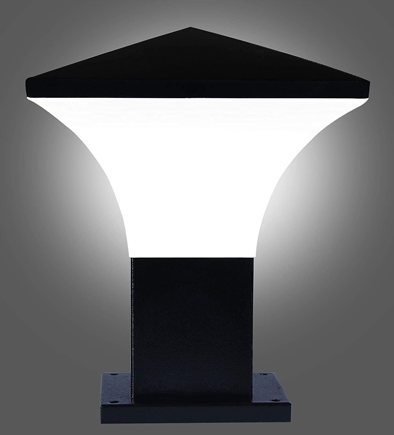 Modern Black Gate Lights - 2 Pack -14