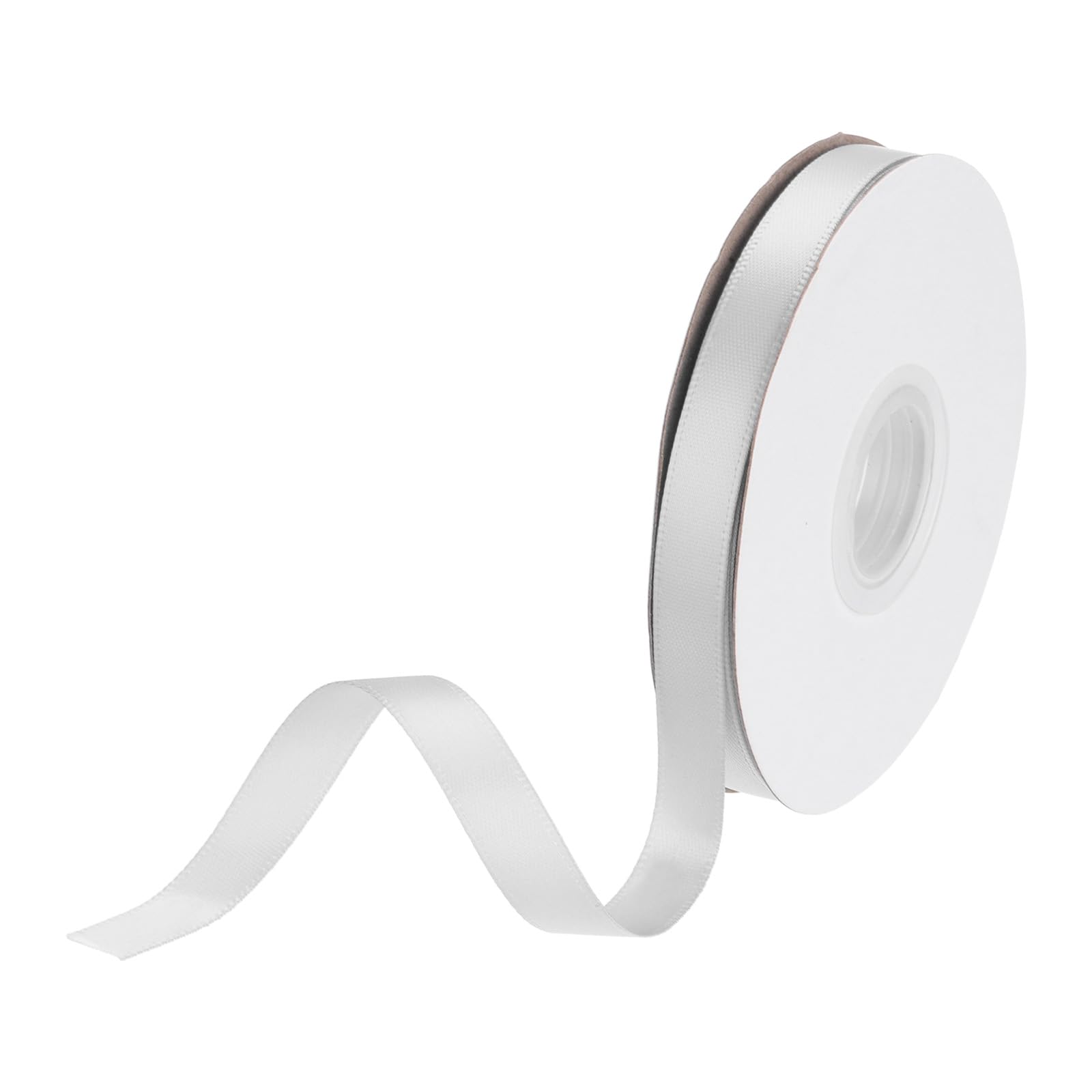 DMiotech 10mm Satin Ribbon 23m/75ft Thin Double Face Fabric Grosgrain Ribbon for Gift Wrapping Floral Hair Flower Bouquet Grey