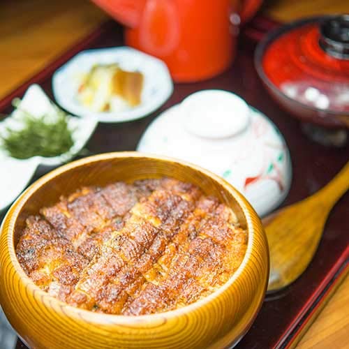 名古屋名物　ひつまぶし　お中元　ギフト　炭焼うな富士　うなぎ　ウナギ　鰻　蒲焼き　出汁　タレ　山椒付