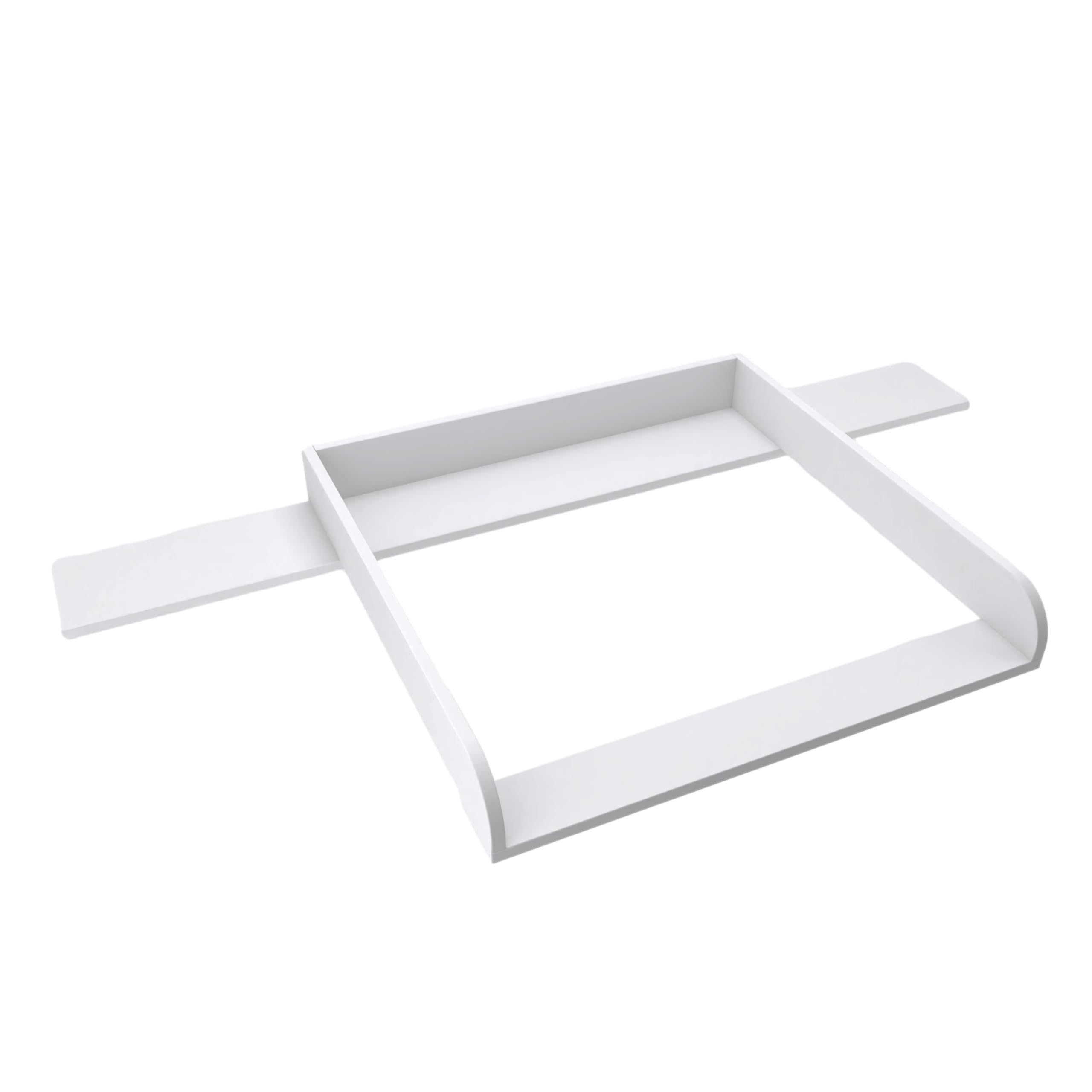 regalik Wickelaufsatz mit Platte für Hemnes von IKEA, Wickeltischaufsatz für 50x160 cm Kommoden, Abnehmbar Wickelkommode aufsatz, Abgerundeten Frontplatten, Weiß