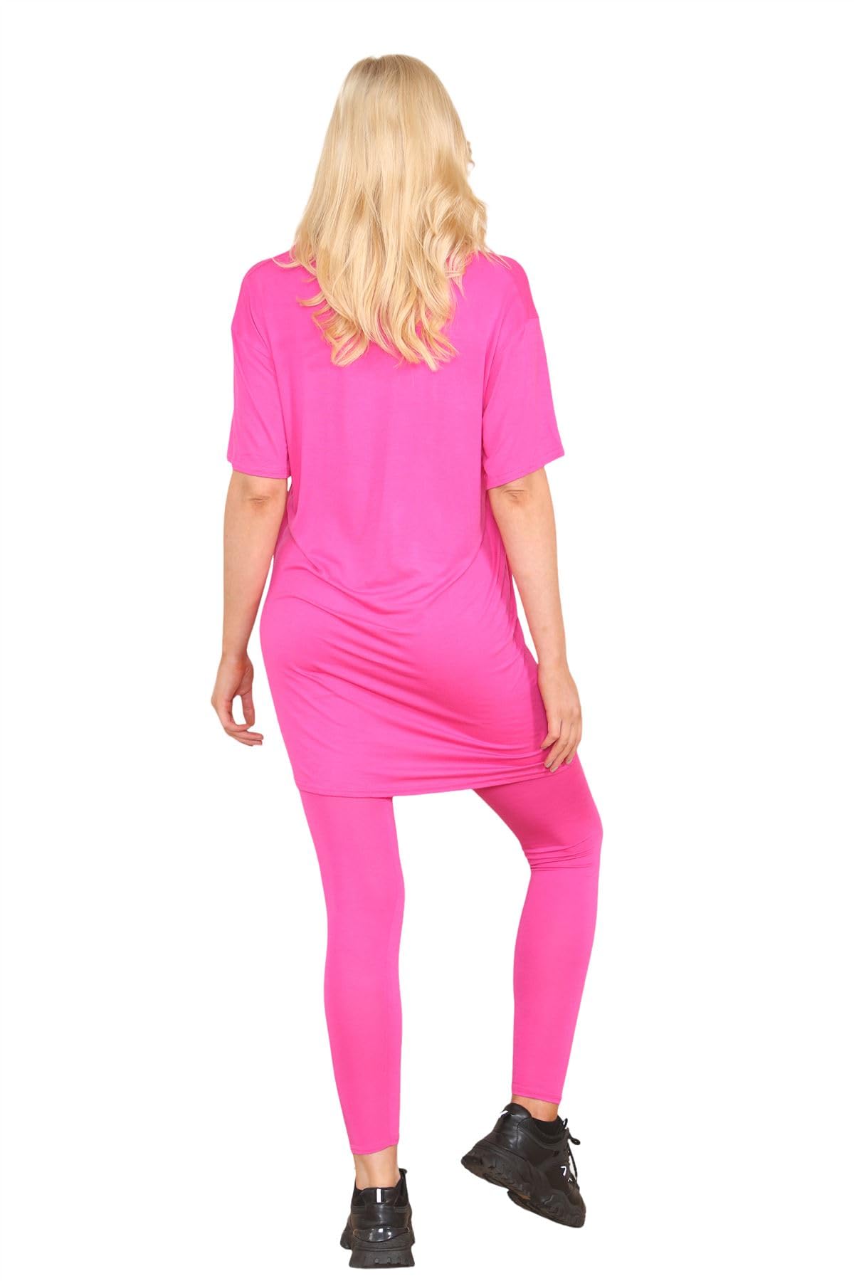 Set di leggings da donna in tinta unita, oversize Ciliegia Medium