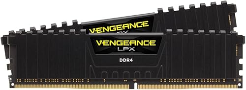 CORSAIR VENGEANCE LPX DDR4 RAM 16GB (2x8GB) 3200MHz CL16-20-20-38 1.35V Intel AMD Memoria de computadora de escritorio - Negro (CMK16GX4M2E3200C16)