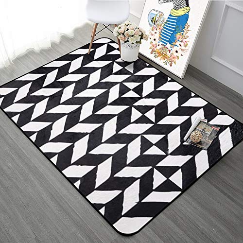 Tapis de salon moderne sous table basse avec motifs flèches nordiques