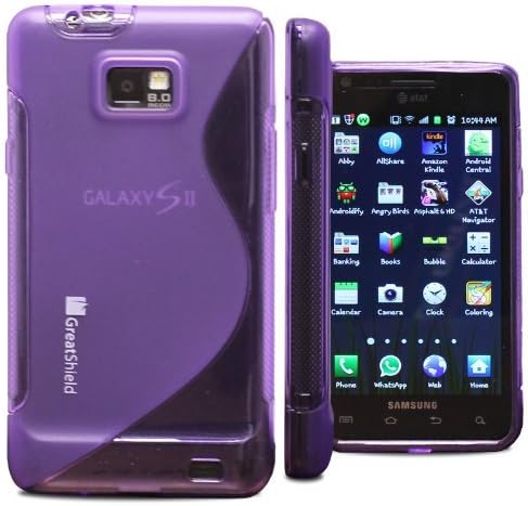 GreatShield Guardian S Series Slim-Fit Checker Design TPU Case for AT&T Samsung Galaxy S ll S2 SGH-i77 (Purple)