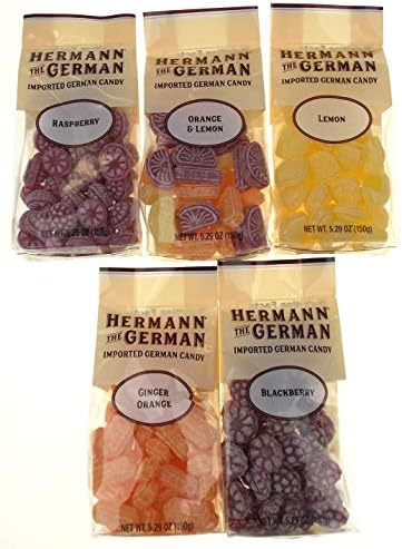 Amazon.com: Hermann the German Himbeer Bonbons 150g (Raspberry Candy 5 ...