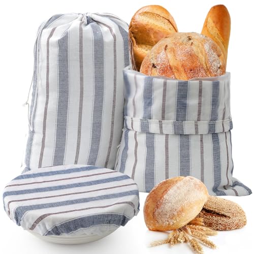 10 Best Reusable Bread Bags That Keep Your Loaves Fresh Longer 7 3 Pack Bread Bags for Homemade Bread