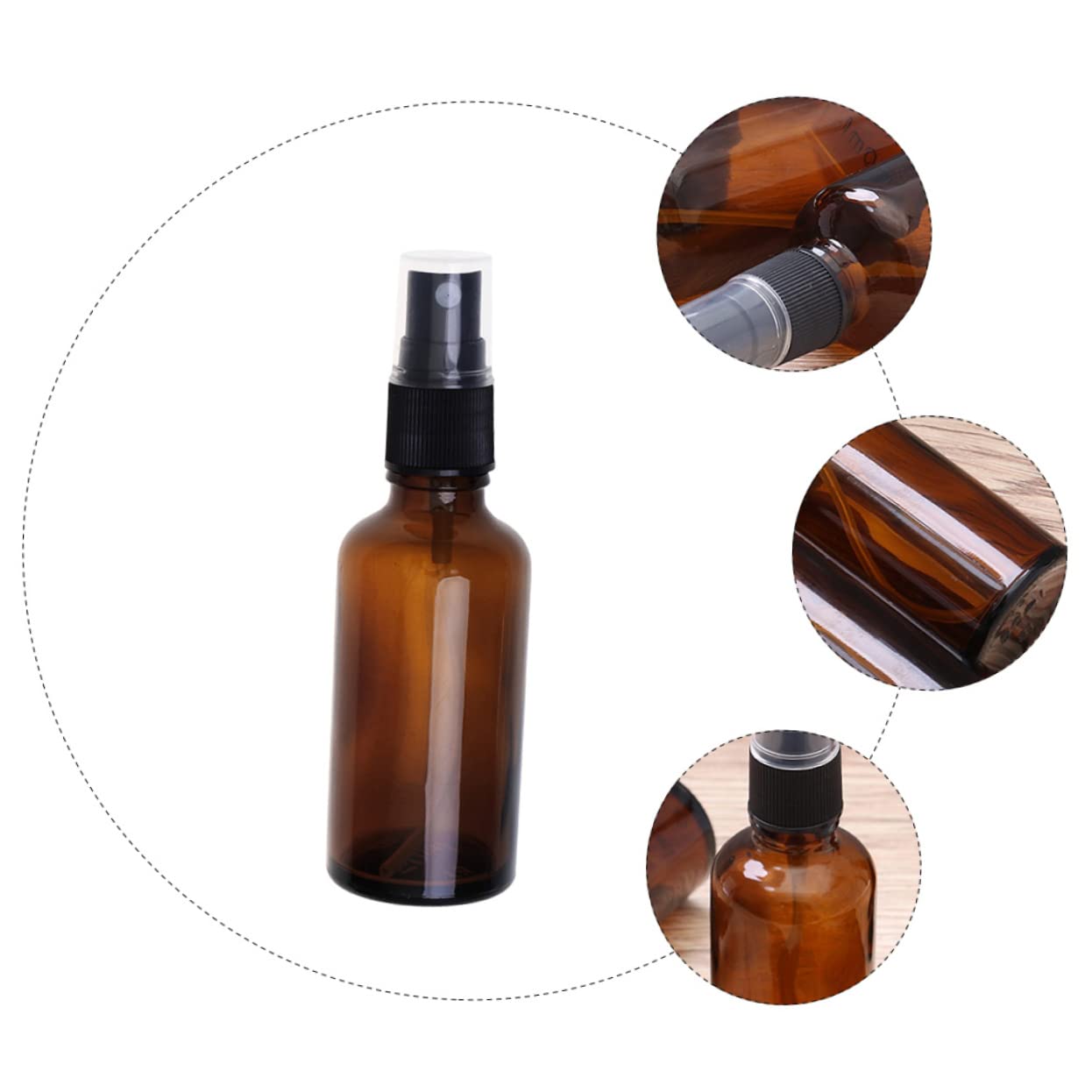 Nachfüllbare Sprühflasche 50ml aus Glas Braun 8 Stück Weihnachten Party